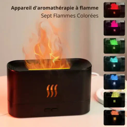 Diffuseur d’Aromathérapie à Effet Flamme – 7 Couleurs de Lumière