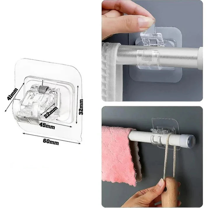 Support à Rideau + Tige (70-120cm) - Installez en 1 Minute - Zéro Perçage