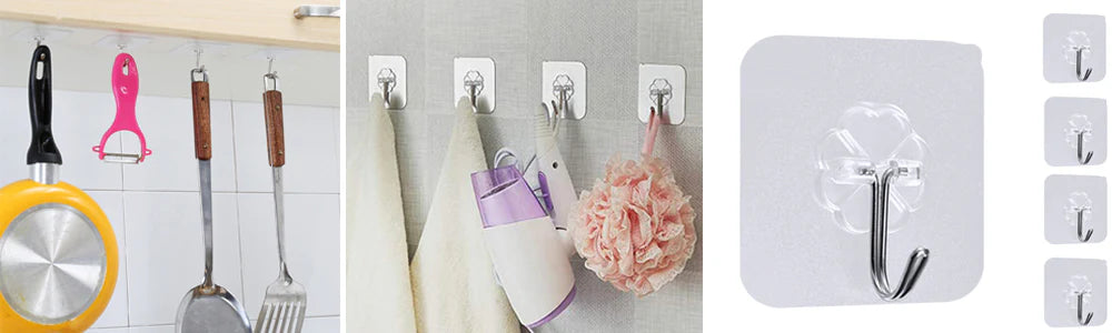 Crochets transparents - 10 Pièces