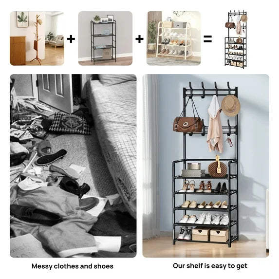 PORTE MANTEAU - ETAGERE CHAUSSURE