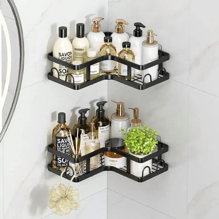 Étagères Murales Multifonctionnelles en Métal Noir – Organisez Votre Cuisine Avec Style